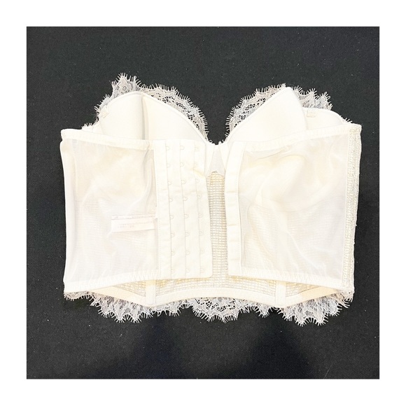 VICTORIAS SECRET sexy lace gold sparkle bustier strapless bra 34C - Picture 2 of 4